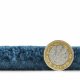 Tapis moderne design ton sur ton en laine bleu foncé