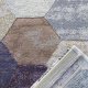 Tapis design aux motifs hexagonaux multicolore