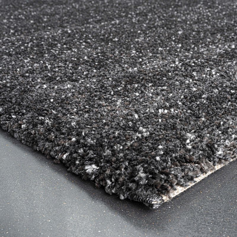 Tapis épais et confortable gris foncé
