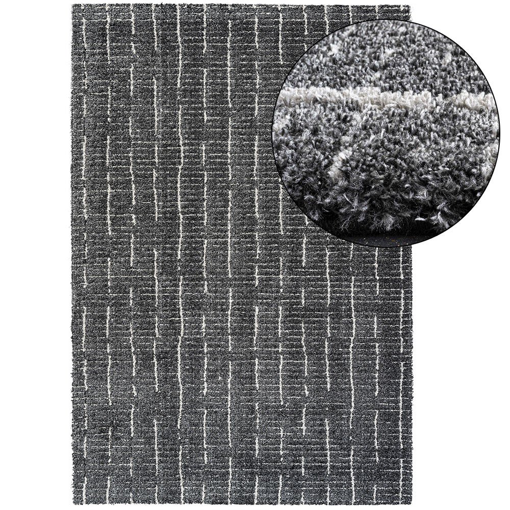 Tapis moderne et tendance gris foncé