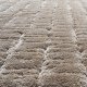 Tapis design texturé beige foncé
