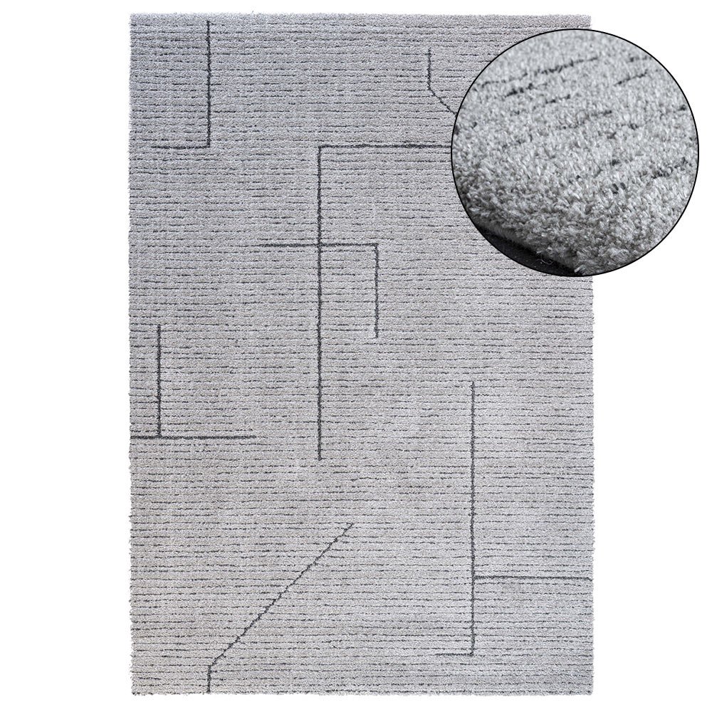 Tapis moderne gris au design épuré