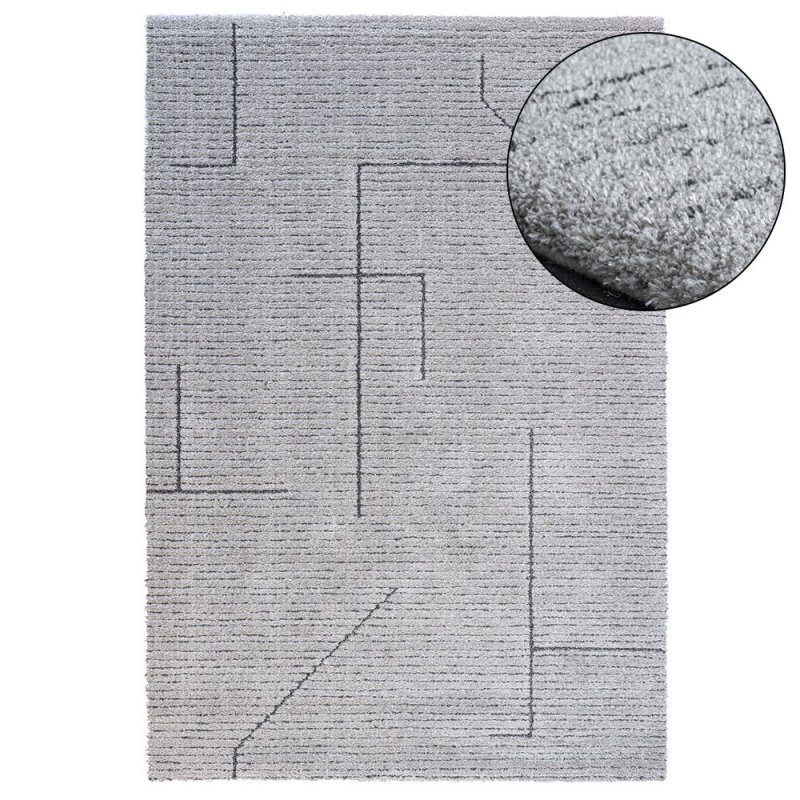 Tapis moderne gris au design épuré