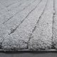 Tapis moderne gris à rayures texturées