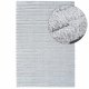Tapis moderne gris à rayures texturées
