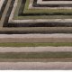 Tapis de salon design gris et vert kaki multicolore aux formes géométriques par Joseph Lebon