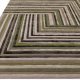 Tapis de salon design gris et vert kaki multicolore aux formes géométriques par Joseph Lebon