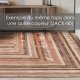 Tapis de salon design gris et vert kaki multicolore aux formes géométriques par Joseph Lebon