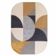 Tapis de salon ovale gris et doré  par Joseph Lebon