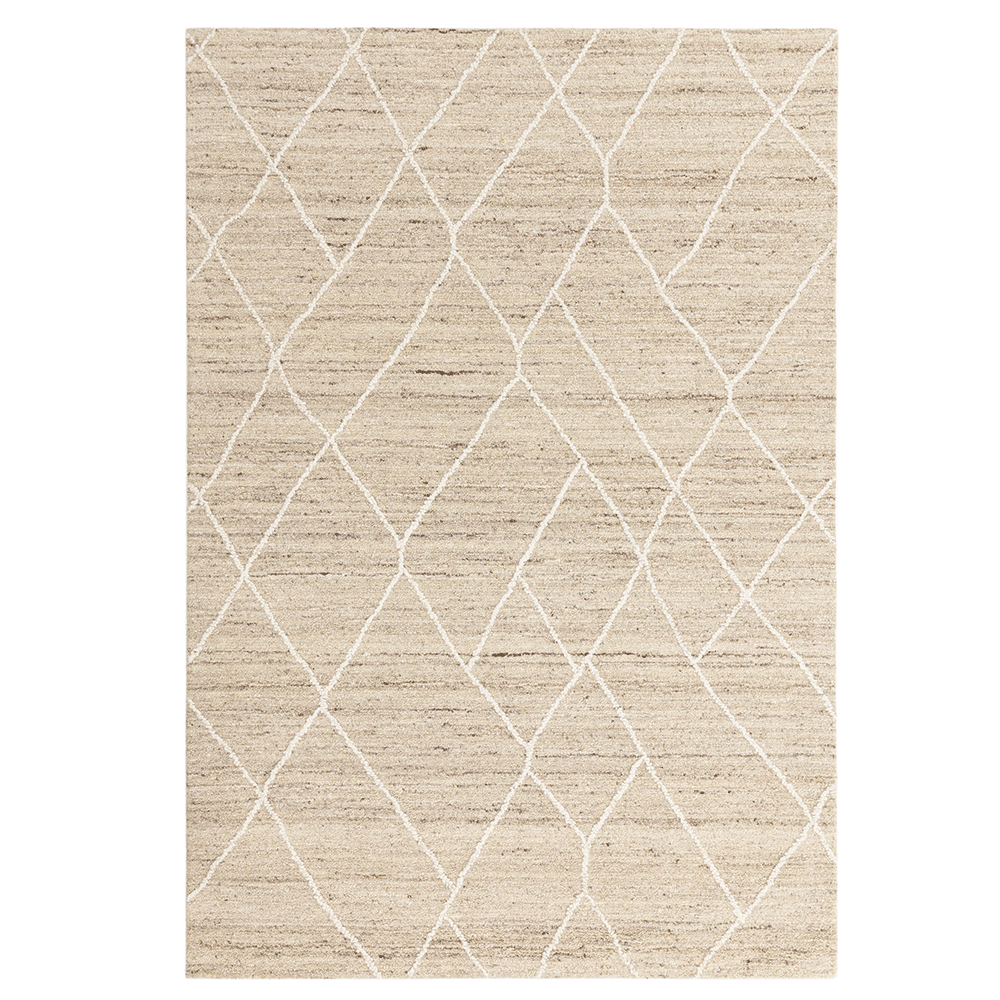 Tapis moderne style berbère beige naturel par Joseph Lebon