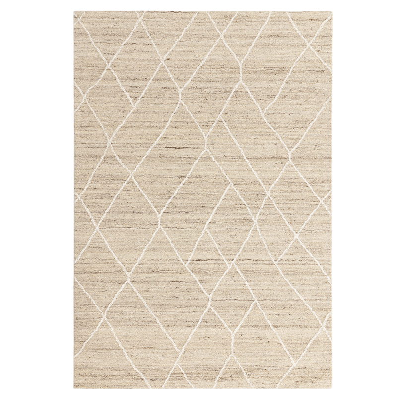 Tapis moderne style berbère beige naturel par Joseph Lebon