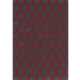 Tapis de luxe contemporain gris et rouge Loft par Angelo