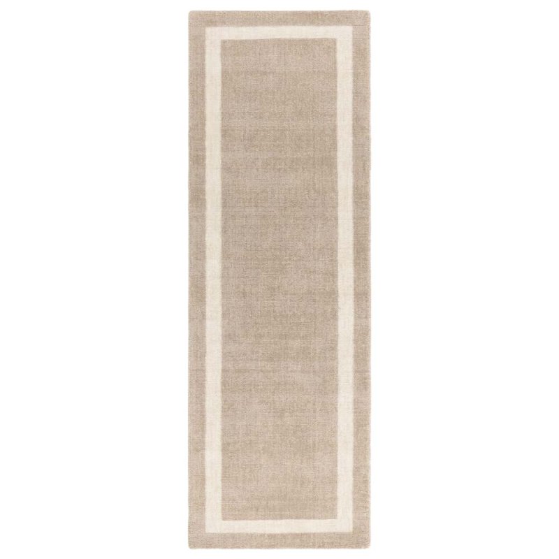 Tapis moderne beige sable avec bordure par Joseph Lebon