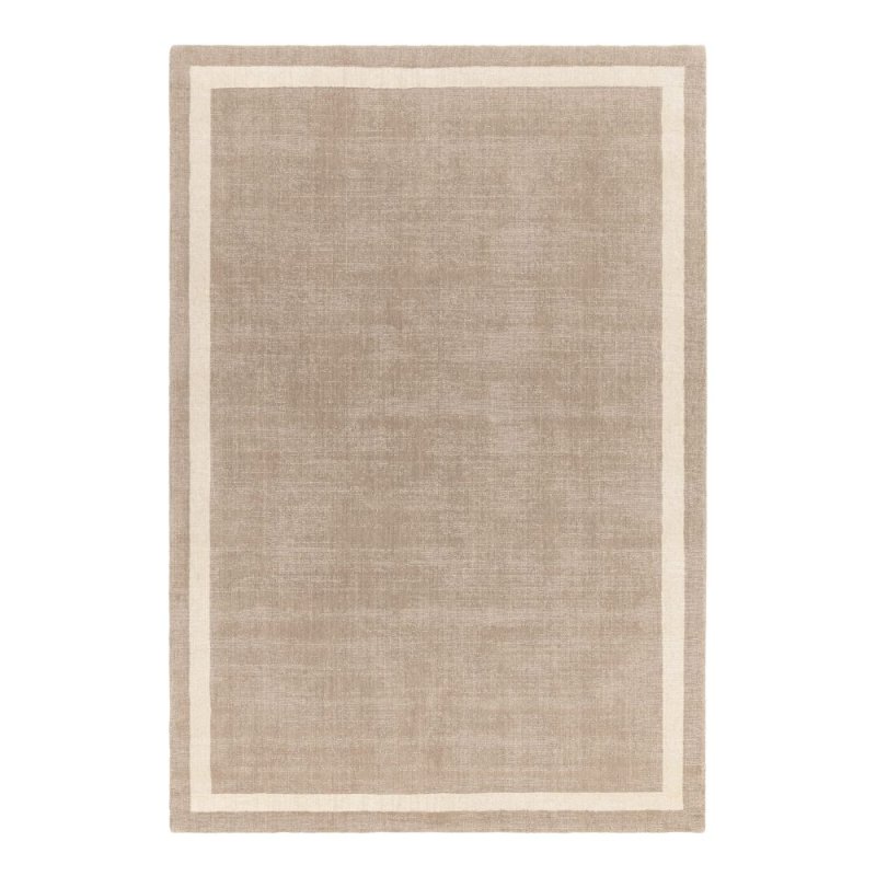 Tapis moderne beige sable avec bordure par Joseph Lebon