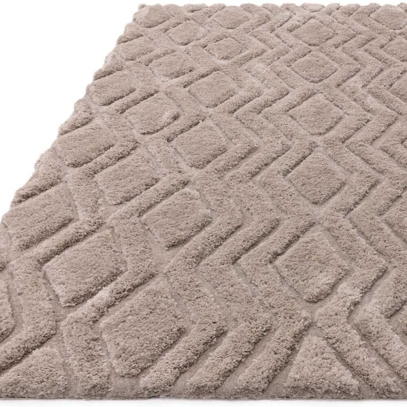 Tapis moderne épais et moelleux greige par Joseph Lebon