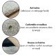 Tapis doux et moelleux sur mesure ivoire anti tache en polyester