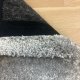 Tapis doux et moelleux sur mesure gris clair anti tache en polyester