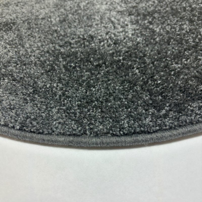 Tapis rond personnalisé gris anthracite 100% Polyester