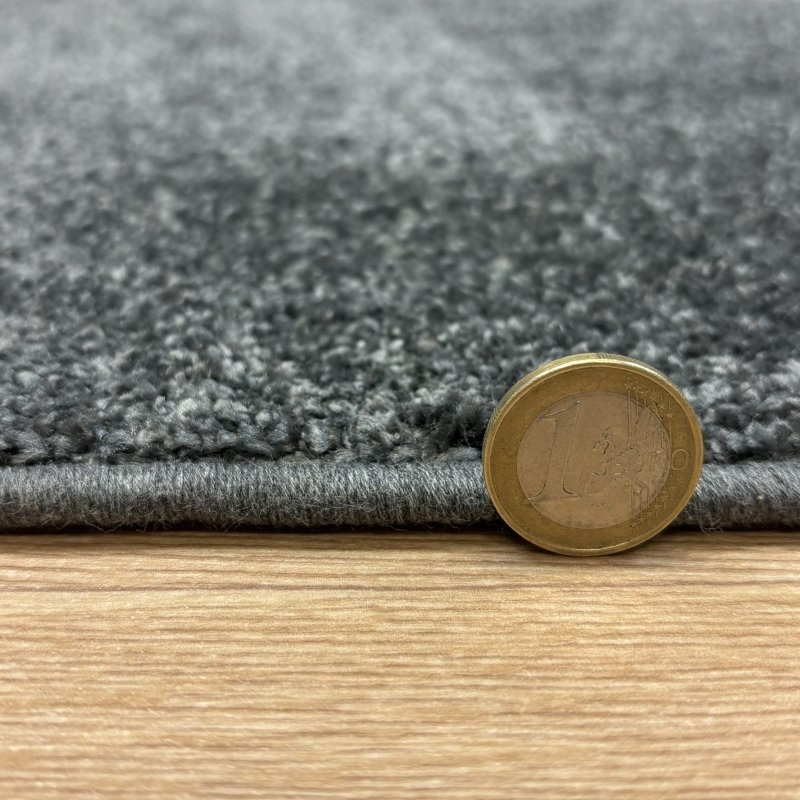Tapis rond personnalisé gris anthracite 100% Polyester