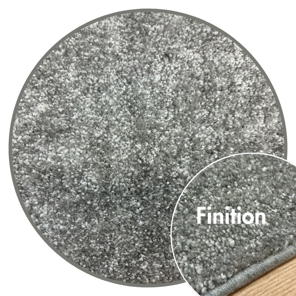 Tapis rond personnalisé gris clair 100% Polyester