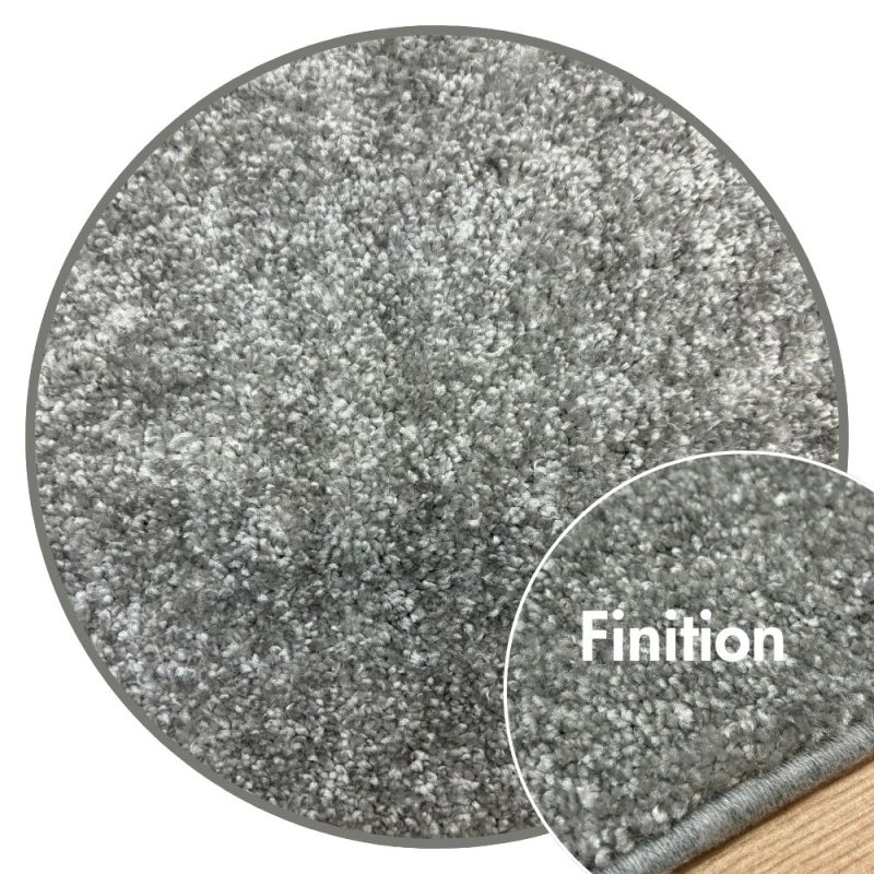 Tapis rond personnalisé gris clair 100% Polyester