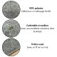Tapis rond personnalisé gris clair 100% Polyester