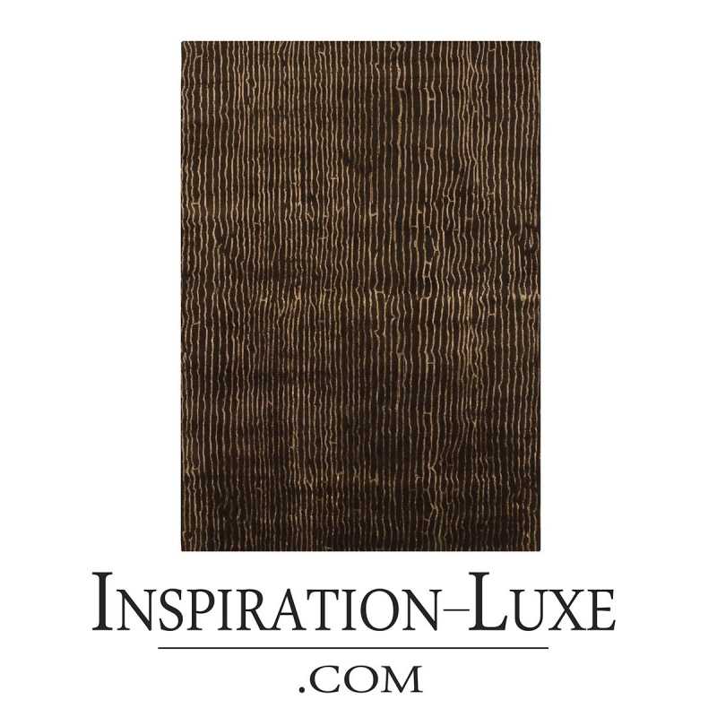 Tapis de luxe contemporain marron et beige foncé Bali par Angelo