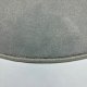 Tapis sur mesure très doux rond gris clair effet viscose en polyamide