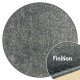 Tapis sur mesure très doux rond gris anthracite effet viscose en polyamide