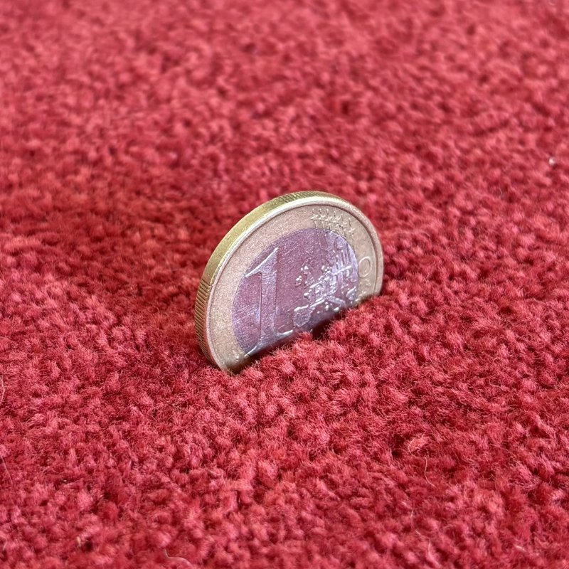 Tapis sur mesure très doux rouge en polyamide