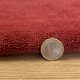 Tapis sur mesure rond très doux rouge en polyamide