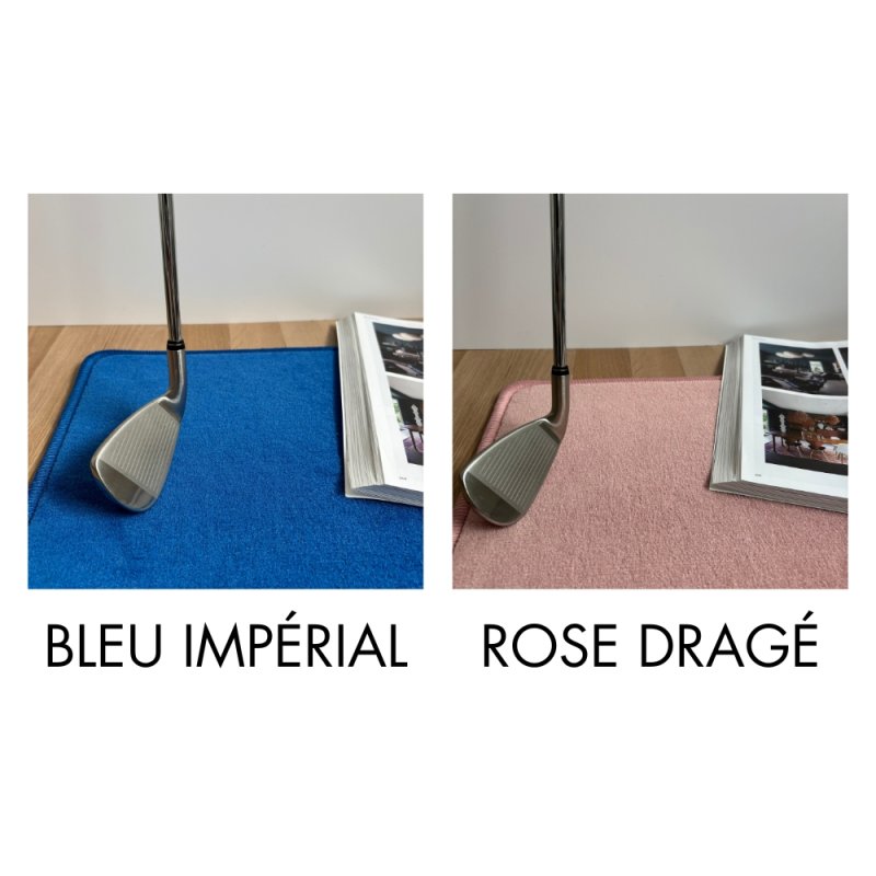 Echantillon du tapis sur mesure en polyamide finition surjet ton sur ton Vorwerk