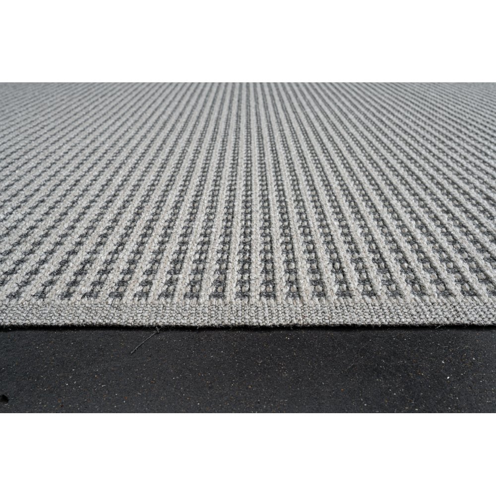 Tapis d'extérieur fin beige et gris
