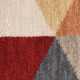 Tapis haut de gamme en laine multicolore a motifs cubiques effet 3D rappelant Vasarely par Ligne Pure