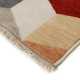 Tapis haut de gamme en laine multicolore a motifs cubiques effet 3D rappelant Vasarely par Ligne Pure