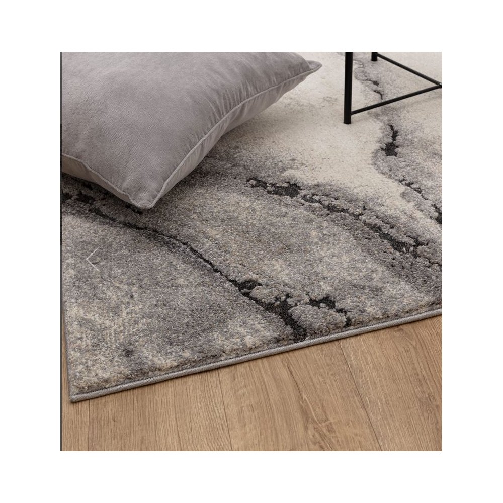 Tapis de salon design effet marbre gris par Joseph Lebon