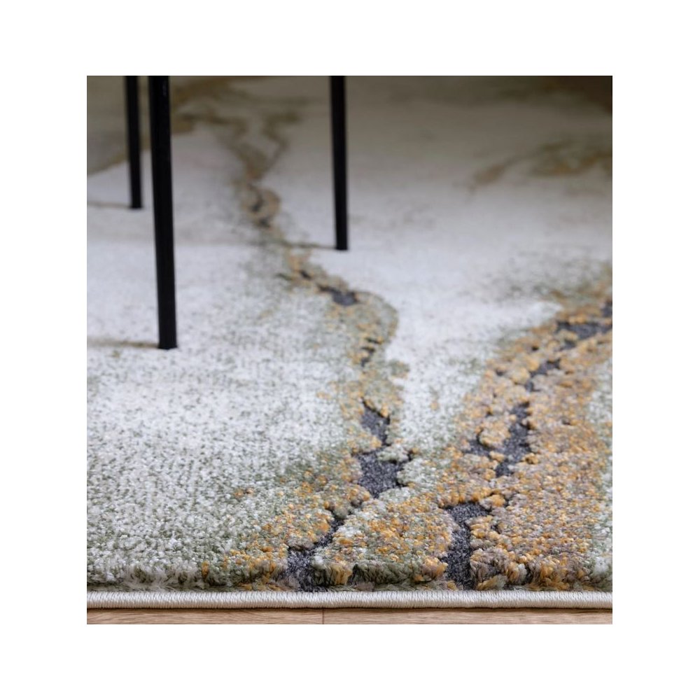 Tapis de salon design effet marbre vert par Joseph Lebon