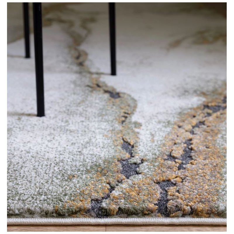 Tapis de salon design effet marbre vert par Joseph Lebon