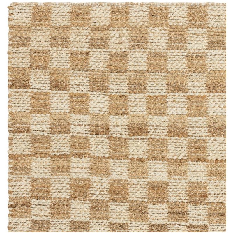 Tapis classique à petits carreaux en jute et coton par Joseph Lebon