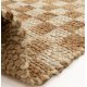 Tapis classique à petits carreaux en jute et coton par Joseph Lebon