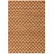 Tapis classique à petits carreaux rouille en jute et coton par Joseph Lebon