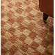 Tapis classique à petits carreaux rouille en jute et coton par Joseph Lebon