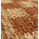 Tapis classique à petits carreaux rouille en jute et coton par Joseph Lebon