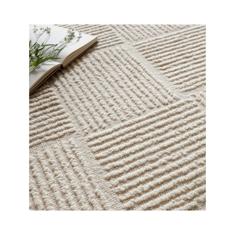 Tapis de style scandinave ivoire en laine par Joseph Lebon