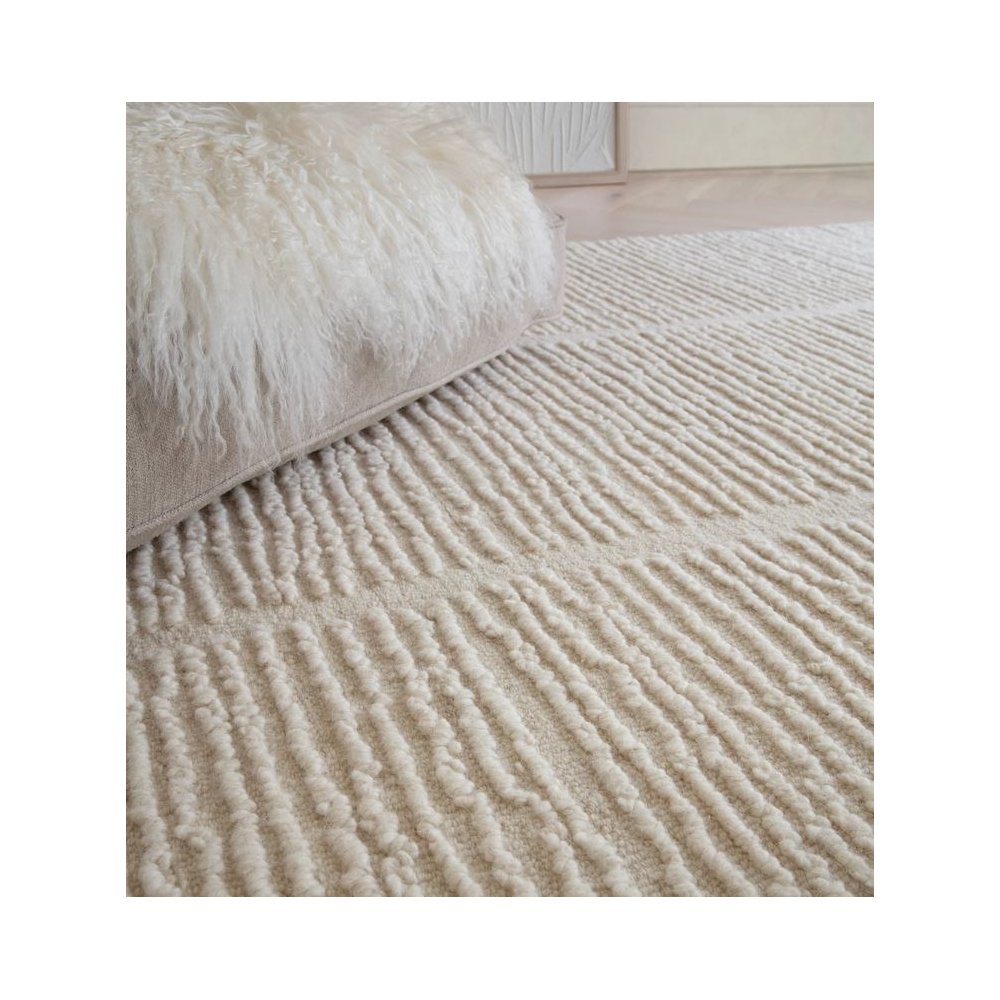 Tapis de style scandinave ivoire en laine par Joseph Lebon