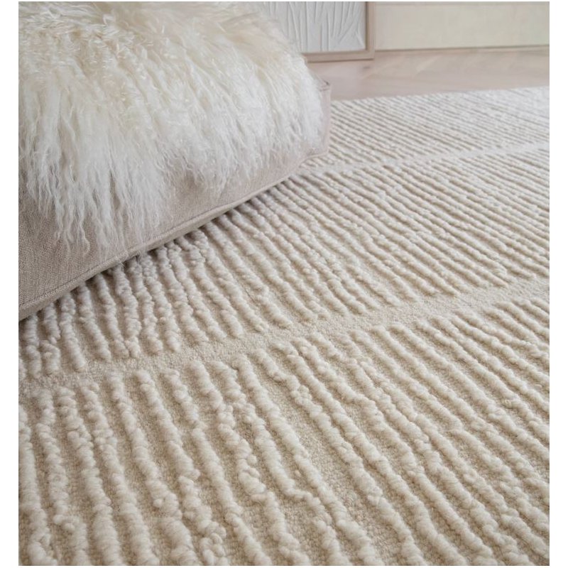 Tapis de style scandinave ivoire en laine par Joseph Lebon