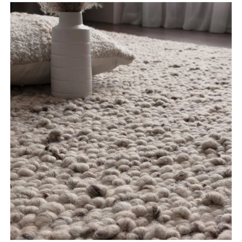 Tapis tendance gris en laine bouclée par Joseph Lebon