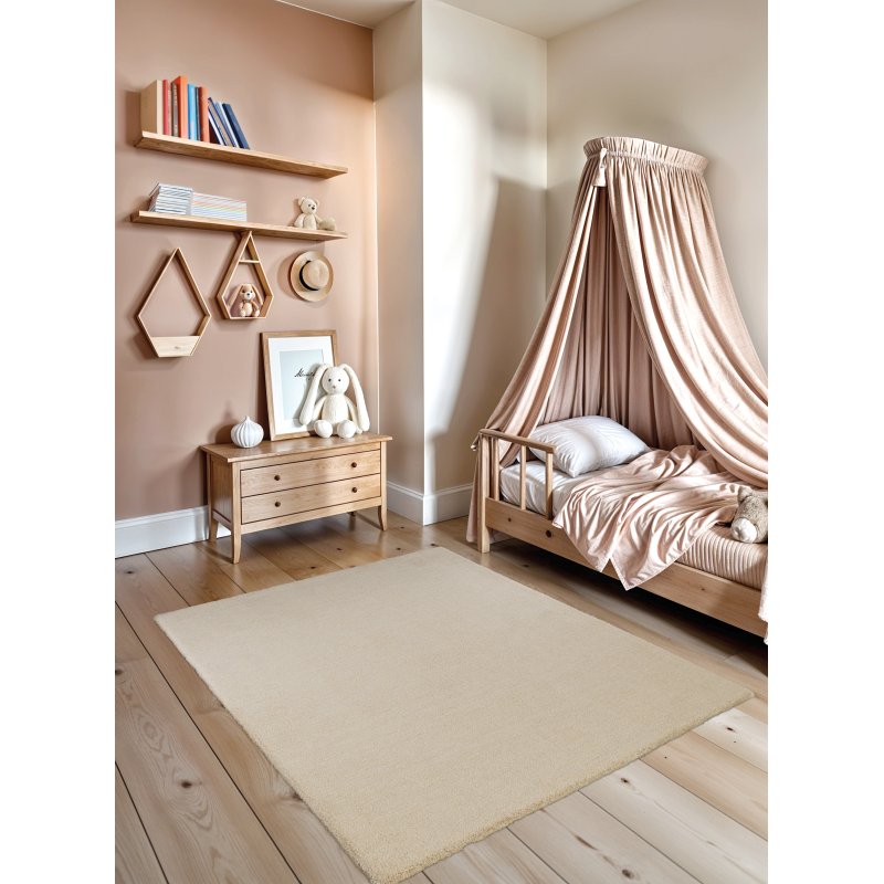 Tapis sur mesure rose poucré épais et très doux