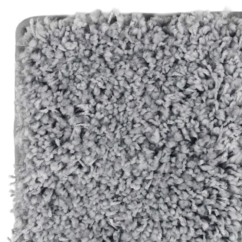 Tapis shaggy sur mesure gris clair épais et très doux finition galon