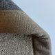Tapis sur mesure beige foncé doux et résistant finition gansée